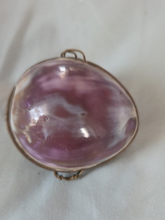 unnamed Handbags - Purple Vintage Shell Coin Brass Purse